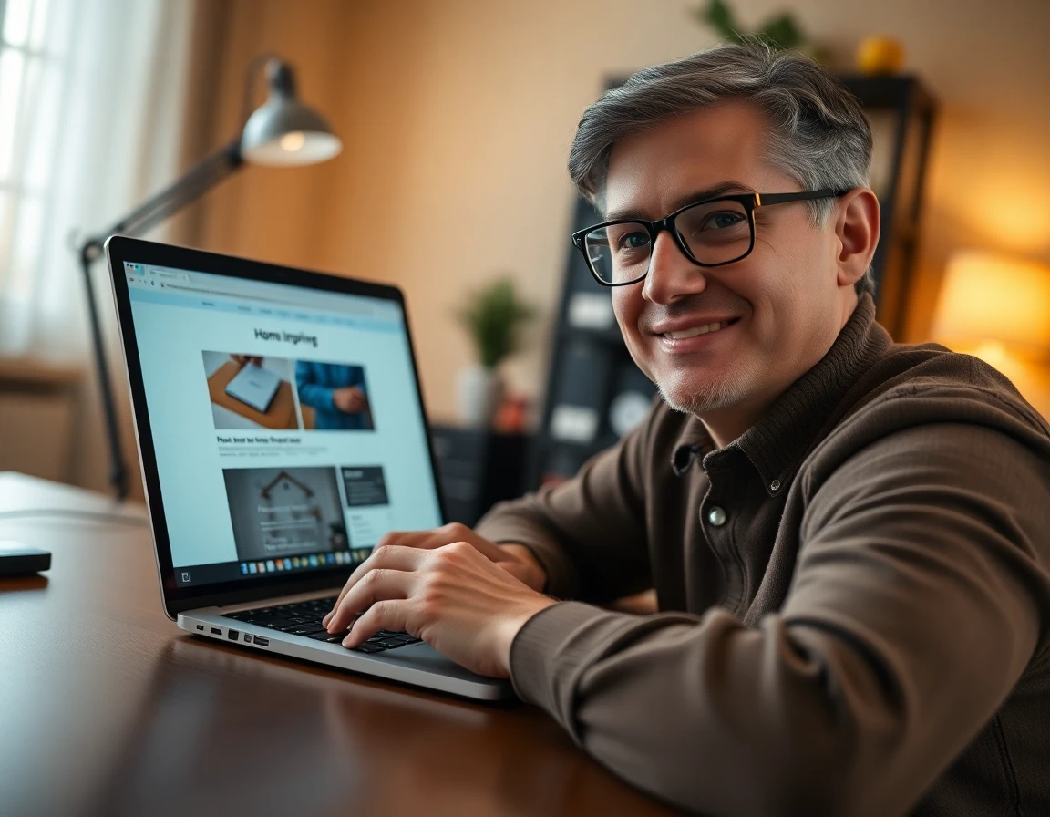 Close-up of digital marketing expert working on a blog about home link insertion