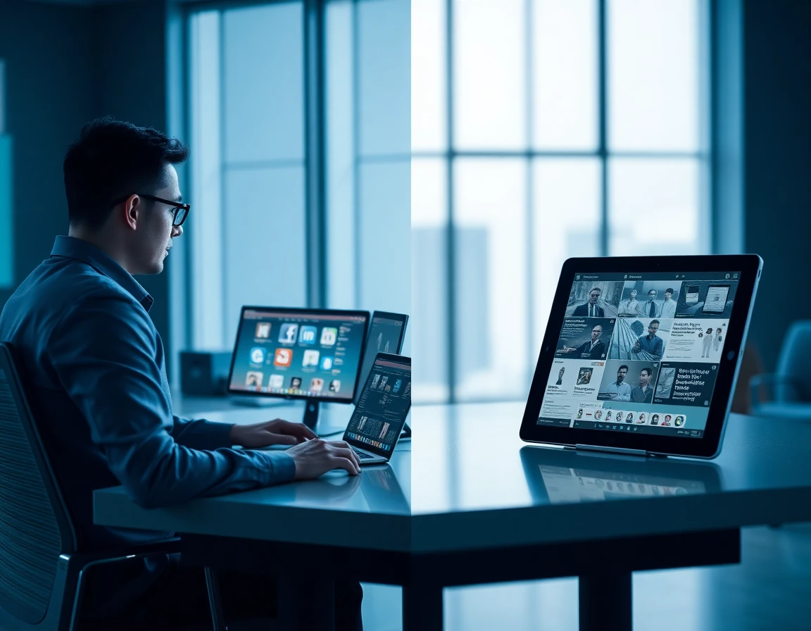 Comparison of modern news platform versus outdated interface