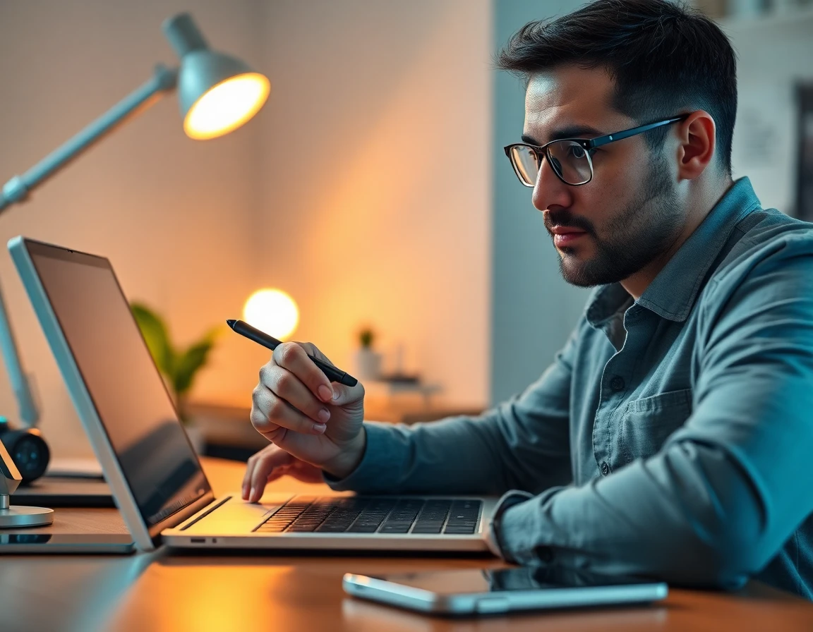 User demonstrating advanced Techmindcloud tips on a sleek laptop in a modern workspace